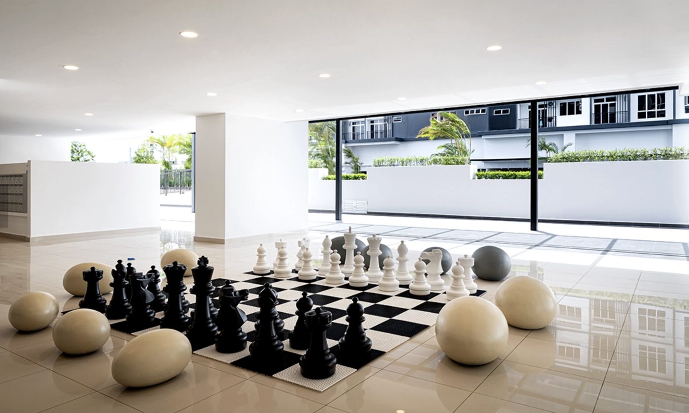 Trellis Residences chess and games area